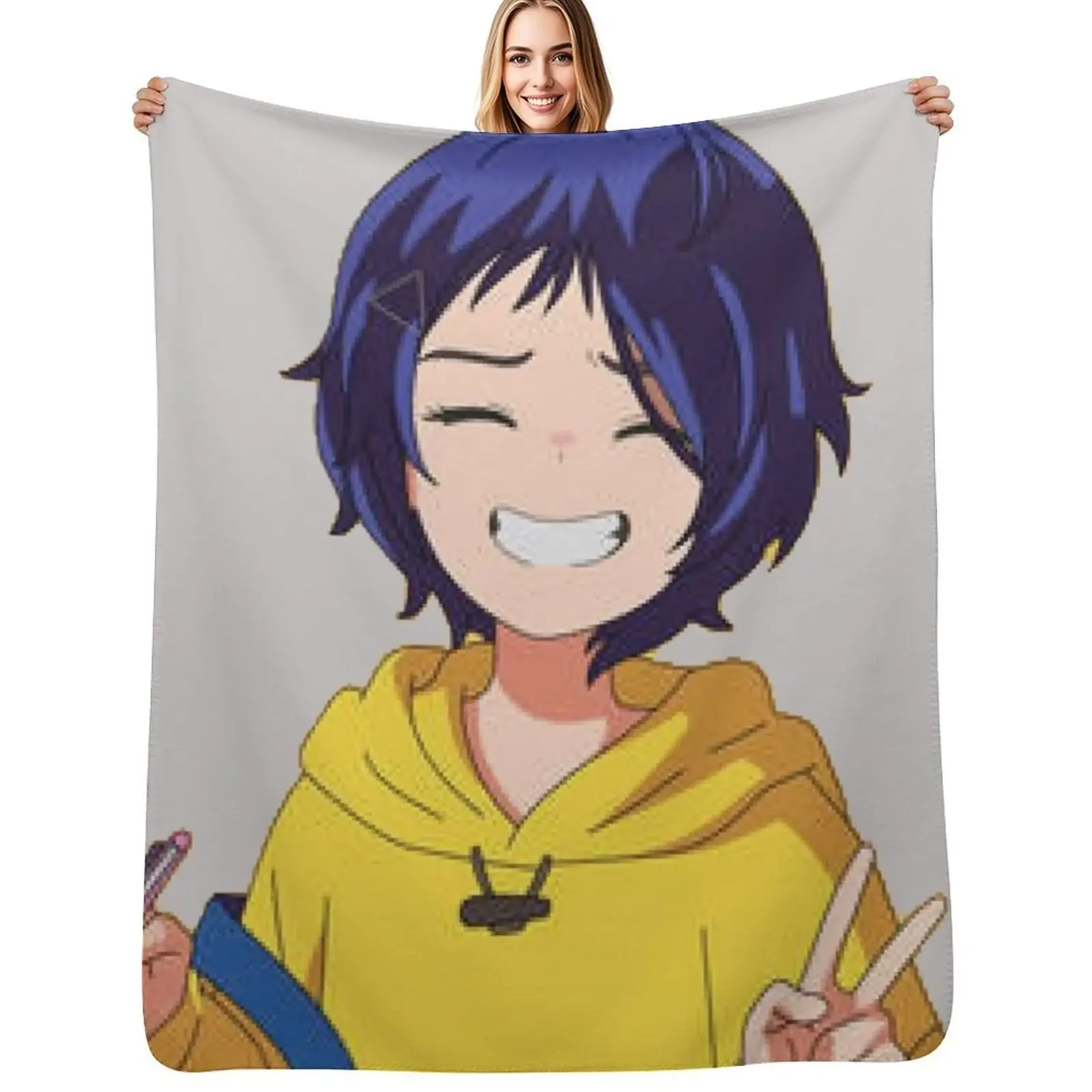 

Ai ohto wonder egg priority anime Throw Blanket Heavy Hairys Multi-Purpose Blanket