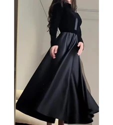 Eid Muslim Velvet Dress for Women Abaya Autumn Spring Thick Party Dresses Ramadan Abayas Kaftan Islam Dubai Arab Long Robe 2024