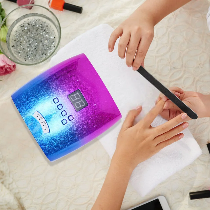 Asciugatrice per smalto gel senza fili ricaricabile da 48 W S10 Asciugatrice per pedicure Lampada per manicure senza fili ricaricabile Lampada LED UV per unghie