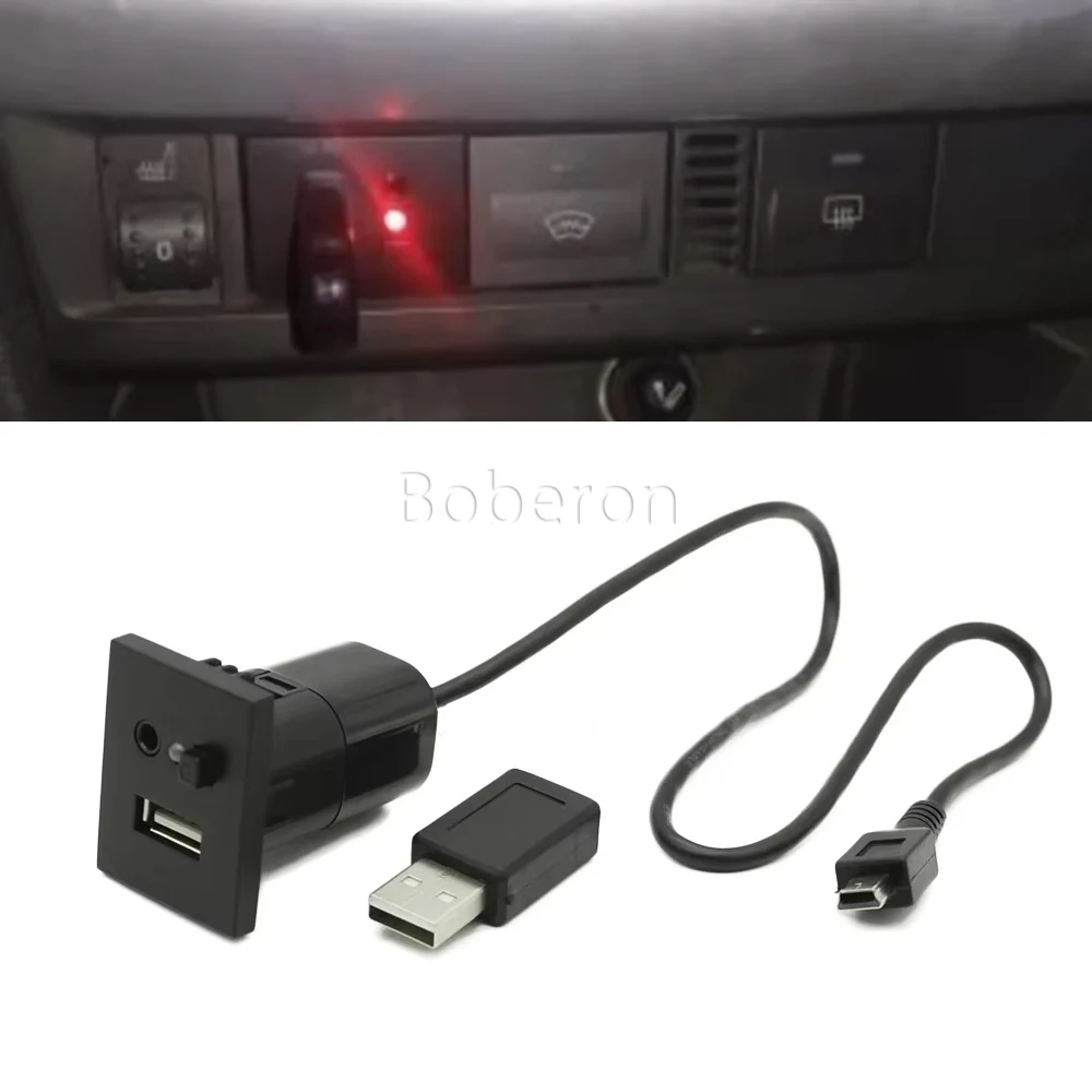 Black Car AUX/USB Input Adapter Mini Cable USB Socket For Ford Focus 2 mk2 2009 2010 2011 Accessories