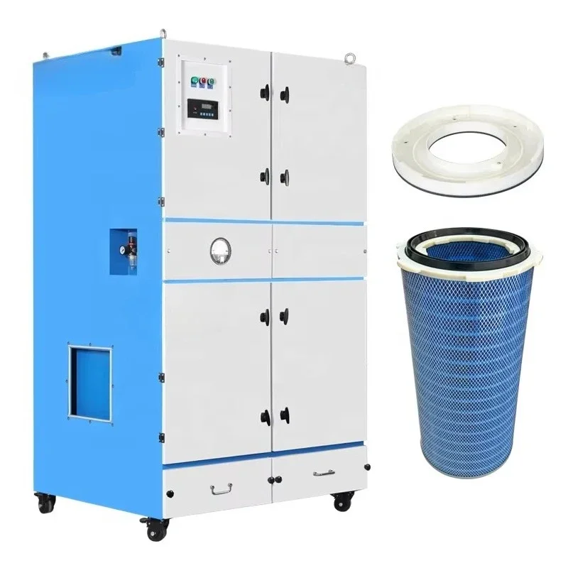 High Efficiency Filter Cartridge Dust Purifier - Industrial Workshop Dust Collector for Metal Grinding/Powder Handling