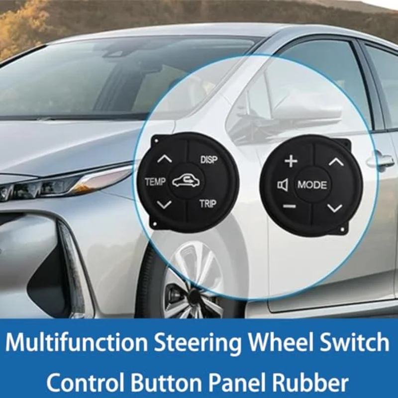 1 زوج متعددة الوظائف عجلة القيادة غطاء أزرار ل بريوس زائد 2012-2015 لتويوتا بريوس الخامس (zvw 40) 2013 اكسسوارات السيارات #2