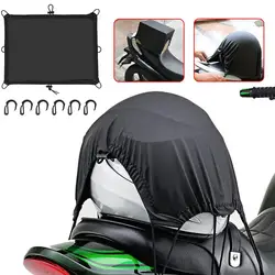 Motorcycle Bike Trunk Rear Rack Luggage Shelf Cover Luggage Net Elastic Helmet Cloth Waterproof Cover I6m9