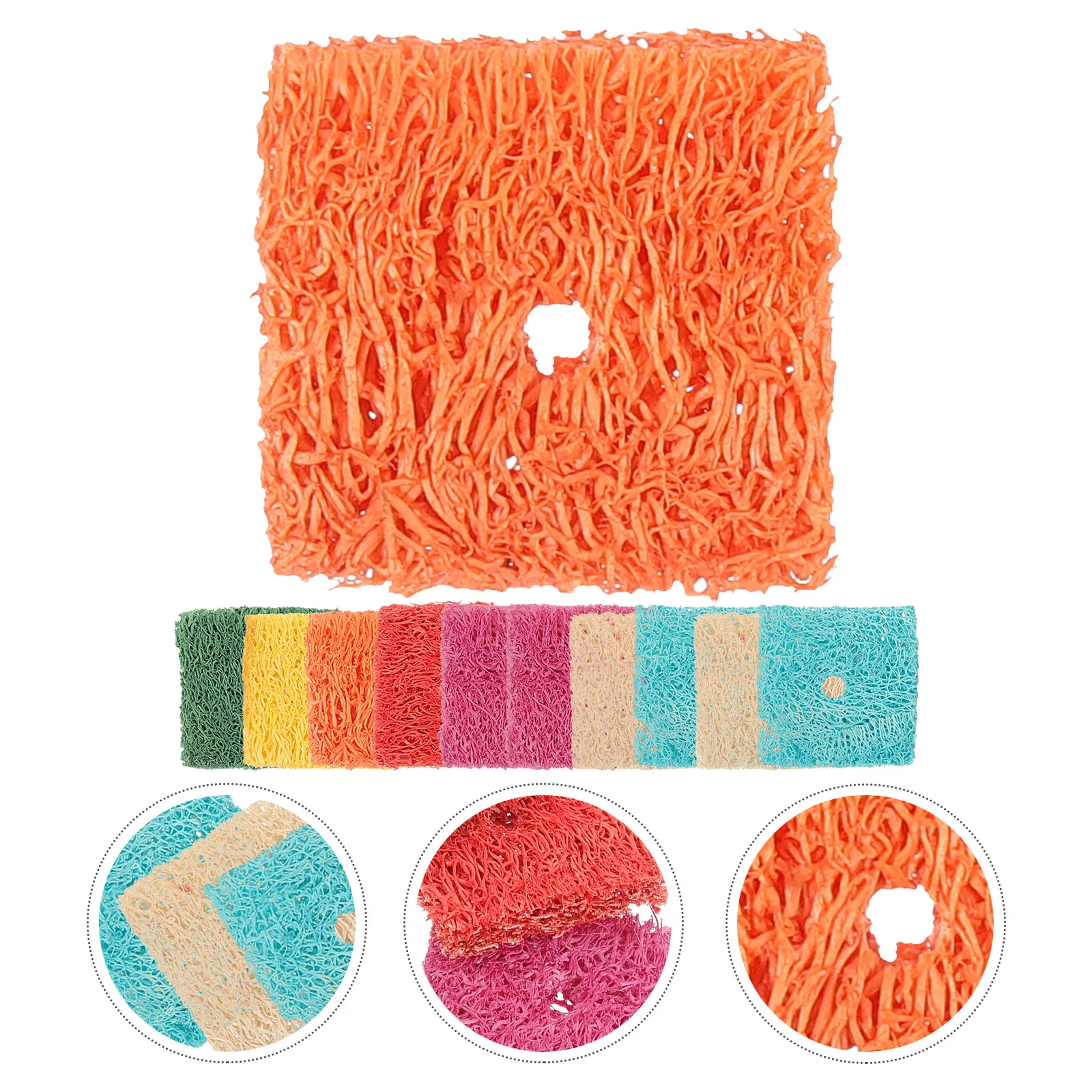 

50 Pcs Small Animals Molar Pet Teething Toys Hamster Loofah for Guinea Pig Supplies