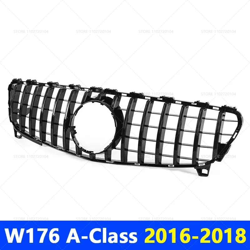 

for W176 A-Class Mercedes Benz A180 A200 A250 A45 AMG Front Bumper Mesh Grille GTR Style 2013 2014 2015 2016 2017 2018