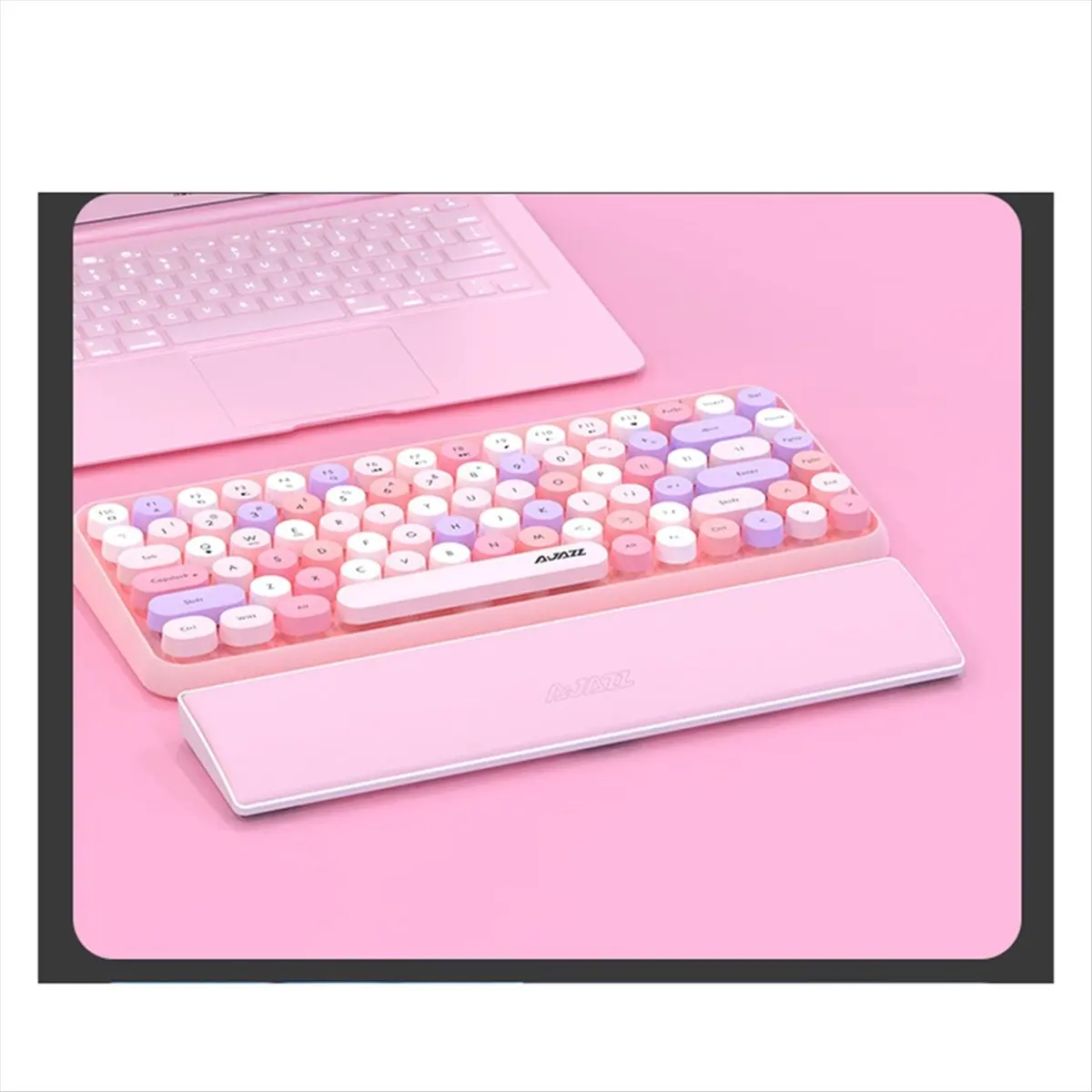Ergonomic Wrist Rest for Mechanical Keyboards Soft Memory Foam Pad for 61 Keys Comfortable Support for Hand Relief Pink