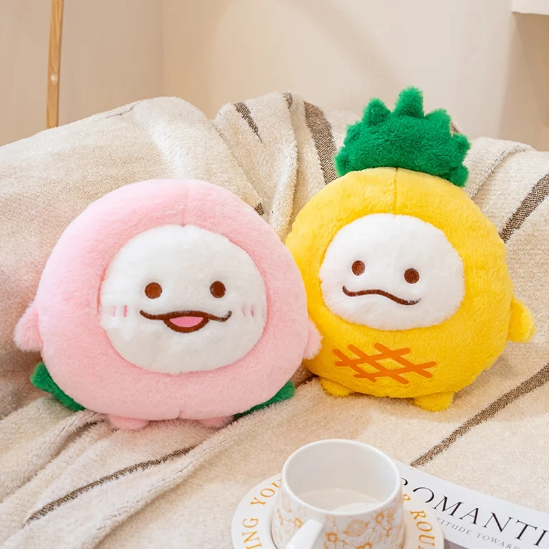 

25cm Fruit Cartoon Plush Toys Lovely Kawaii Peach Pineapple Stuffed Dolls Birthday Gift Sleeping Plushie Toys