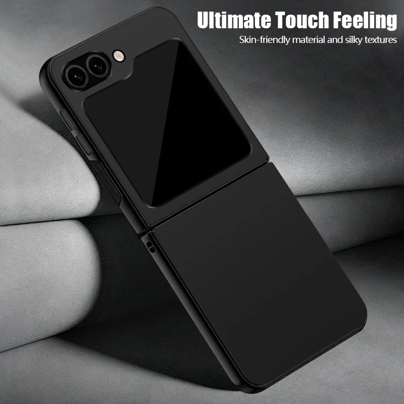 Folding Hard Phone Case For Samsung Galaxy Z Flip 8 7 FE 6 5 4 3 5G Shockproof Black PC Back Cover For Samsung Z Flip8 Flip7 FE