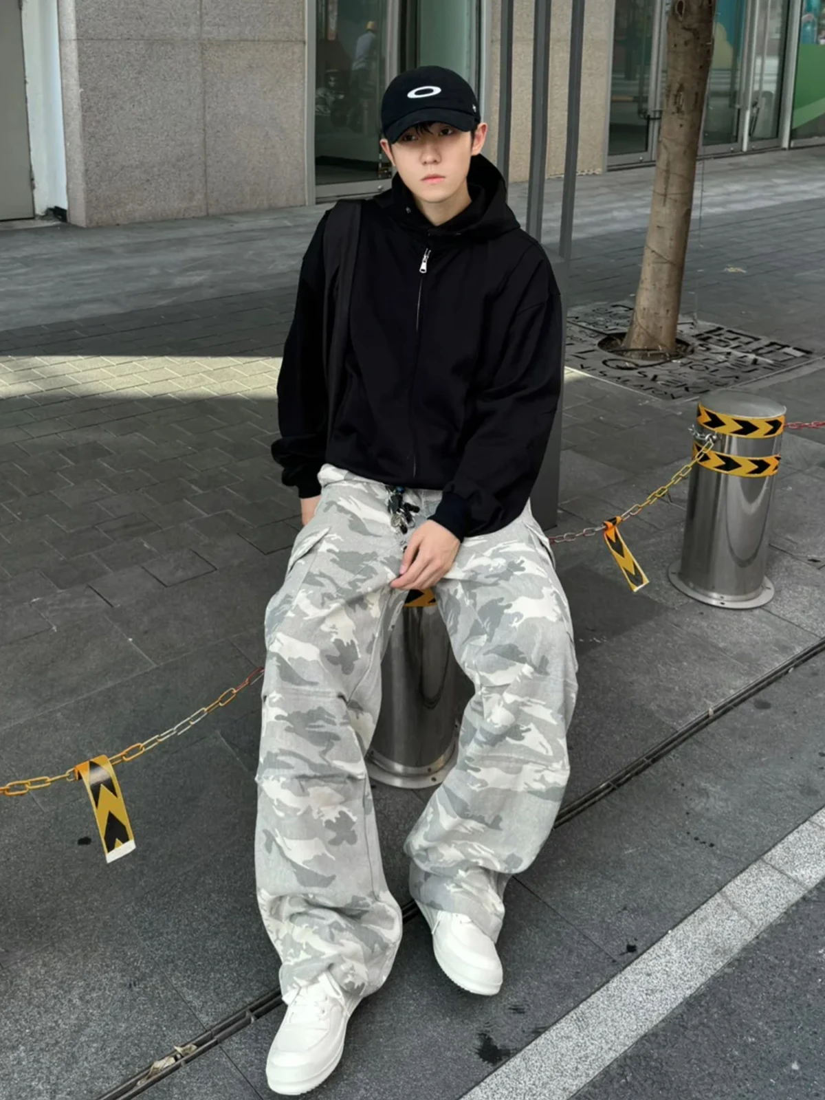 

American Waed Camouflage Logging Work Pants Men Women Cleanfit Loose Straight Leg ket Paratrooper Wide Leg Casual Pants