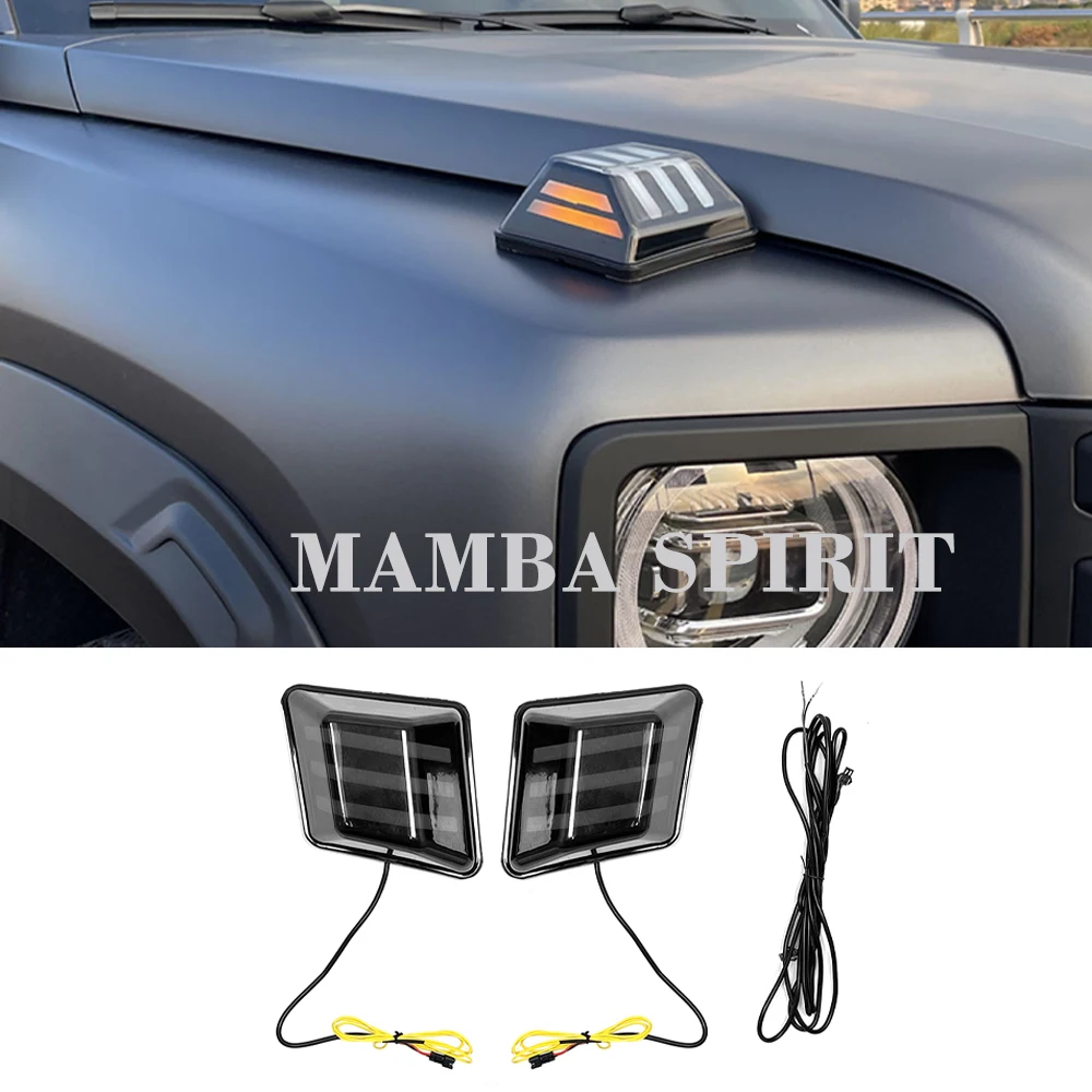 For Great Wall GWM Haval 2th H9 2024 2025 Hood Corner Light Daytime Running Light Tuning Ambient Lighting Exterior Accessories