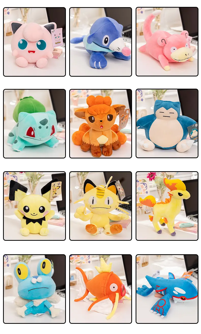 Pokemon Plush Toys Pikachu Charizard Eeveelution Stuffed Doll Emolga Yamper Espeon Gengar Squirtle Soft Plush Birthday Gift