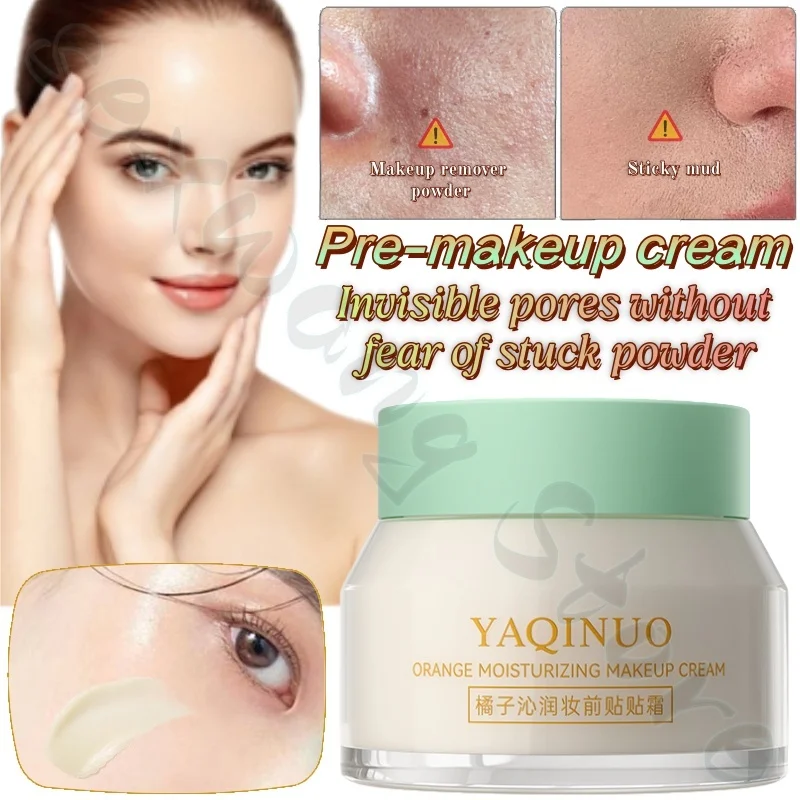 

Orange makeup primer, brightening skin, moisturizing, lasting makeup, improving dullness, refreshing and non-sticky 50g