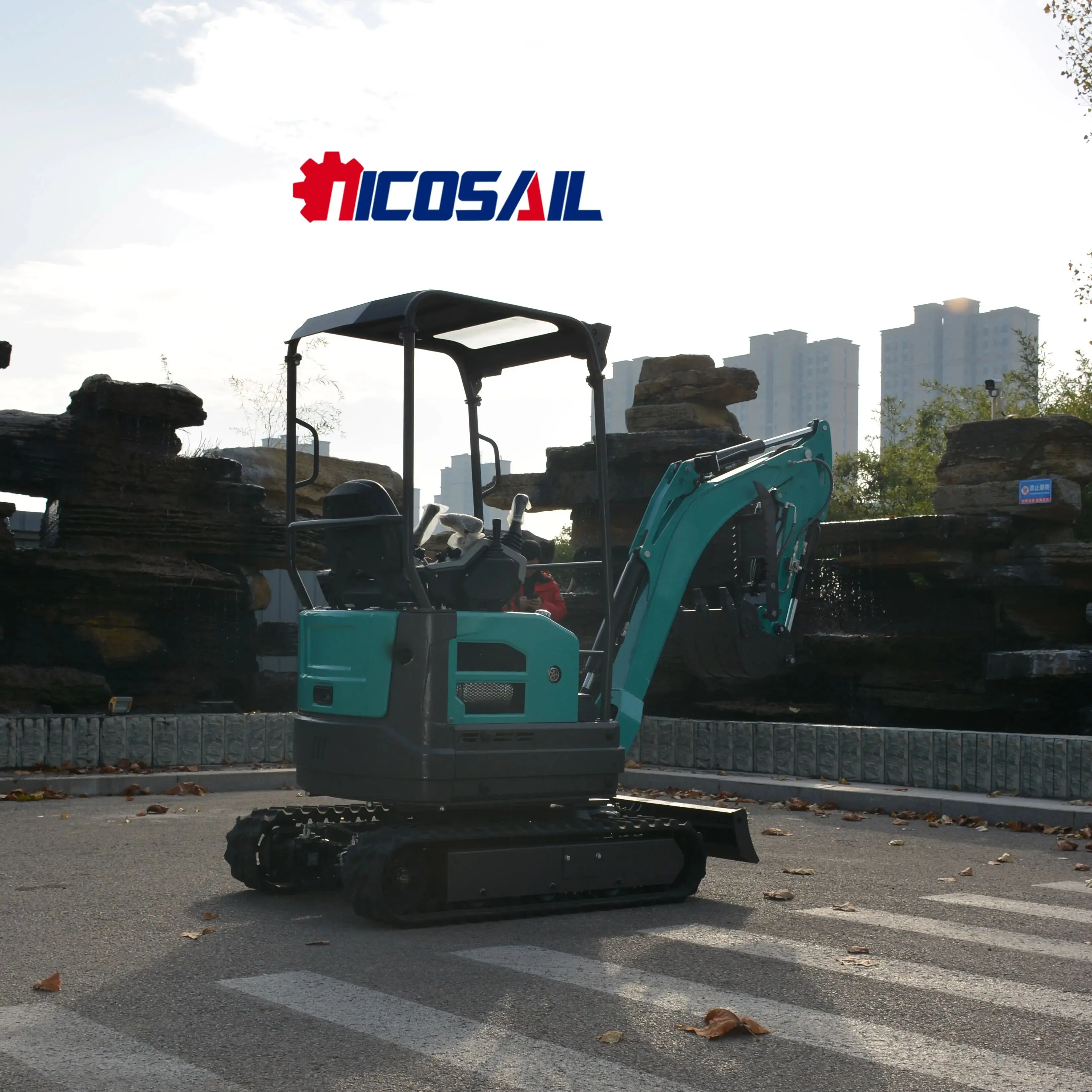 حفارة صغيرة للتسليم المجاني للمزرعة، حفارة مجنزرة 1 طن مع محرك CE/EPA #1