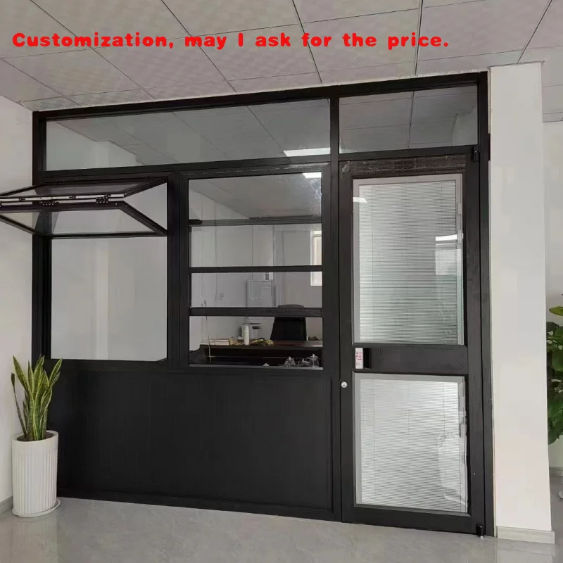 custom.TOMA Commercial Spring Swing Casement Front Shop Double Outside Public Area Glass Aluminium with Gr