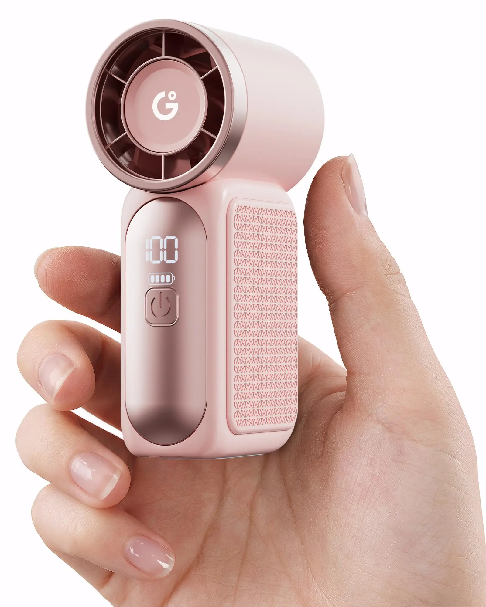 Portable Handheld Mini Fan 5 Speed Adjust Type C Rechargeable Fan Digital Display for Makeup Travel Outdoor Fan Women Girl Gift