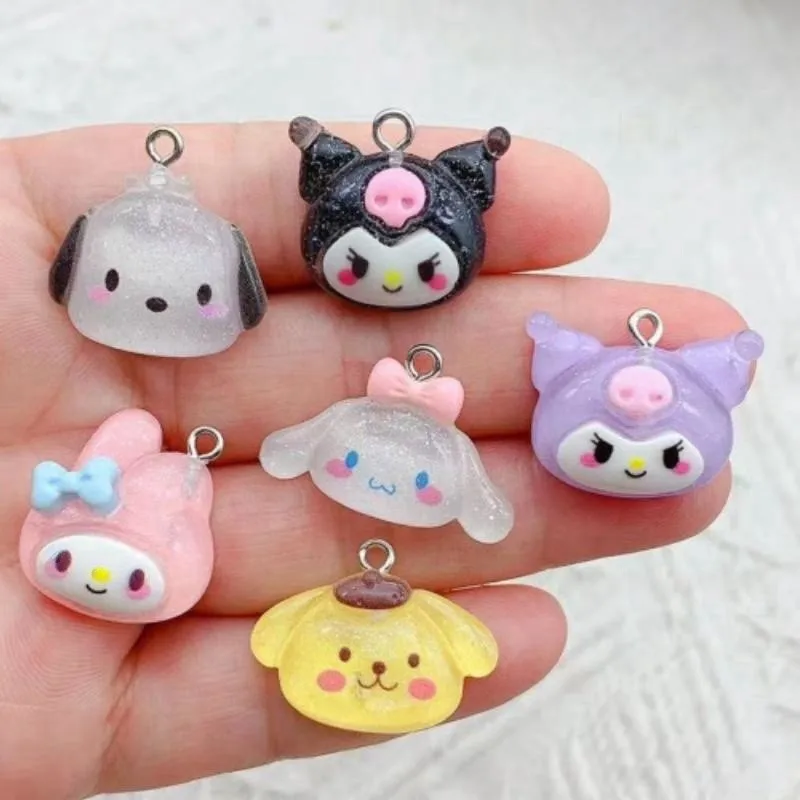 10pcs/pack Funny Cute Rabbit Dog Cat Resin Charms Pendant for DIY Earring Keychain Jewelry Making Bulk Items Wholesale