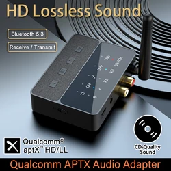 Bluetooth 5.3 Audio Adapter AptX/HD/LL Receiver Transmitter RCA AUX Qualcomm QCC3040 Wireless HIFI Stereo Adapter Lossless Sound