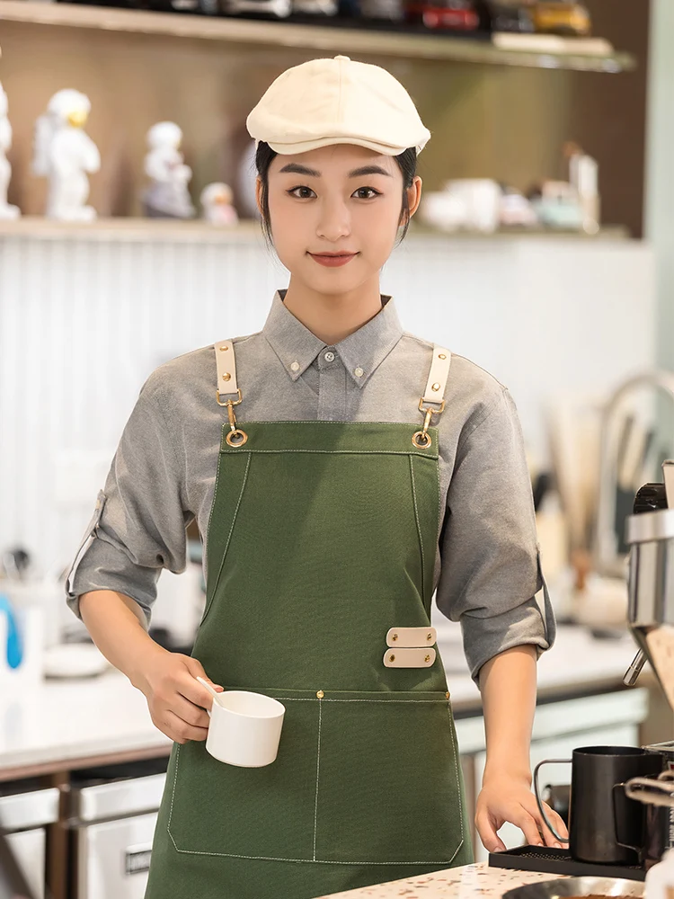 Apron For Men Cottonperfect For Restaurant Hotpot Bakery Coffee And Bartender Work Wear Universal Home Worker Clothes Restaurant