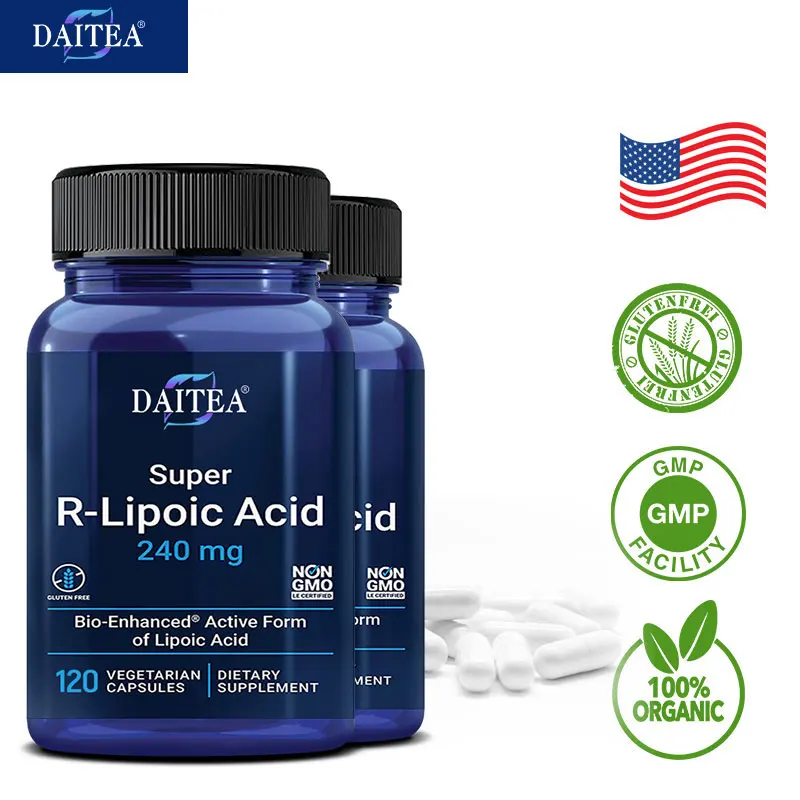 R-Lipoic Acid - Powerful Antioxidant Properties, Helps Maintain Cells, Energy & Skin Health, Cardiovascular Health