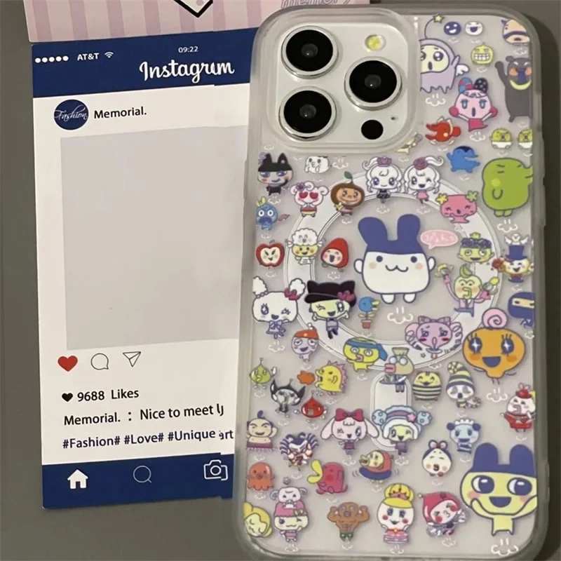 Magnetische Zeichentrick-Handyhülle mit Magnethalterung für iPhone 11 12 13 14 15 16 17 Pro Max – Detail 2