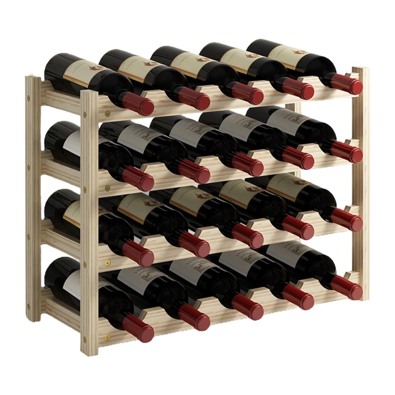 Red Wine Shelf Bottle Rack Dining Bar Handle Rack Dining Bar Display Wine Bottle Rack Wooden Wine Rack Wall Bottle Racks 29EF