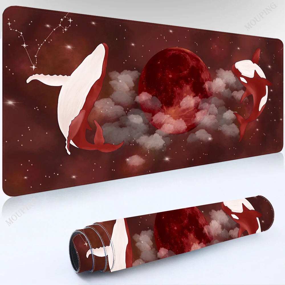 

Mausepad Laptop Office Red Setup Gamer Accessories Keyboard Mouse Pad Anime Pad on The Table Desk Mat Art Table Mouse Carpet