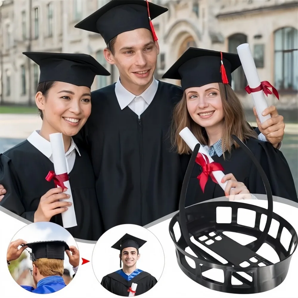 Suporte para boné de formatura, clipe de cabelo, suporte interno, modelador, suporte auxiliar para decoração de interiores, bonés de doutorado de solteiro