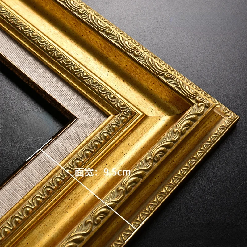 Luxury Wall Gold Frame Embroidery Painting Gift Vintage Friends Picture Frame Nordic Decoration Maison Marco De Fotos Wall Panel