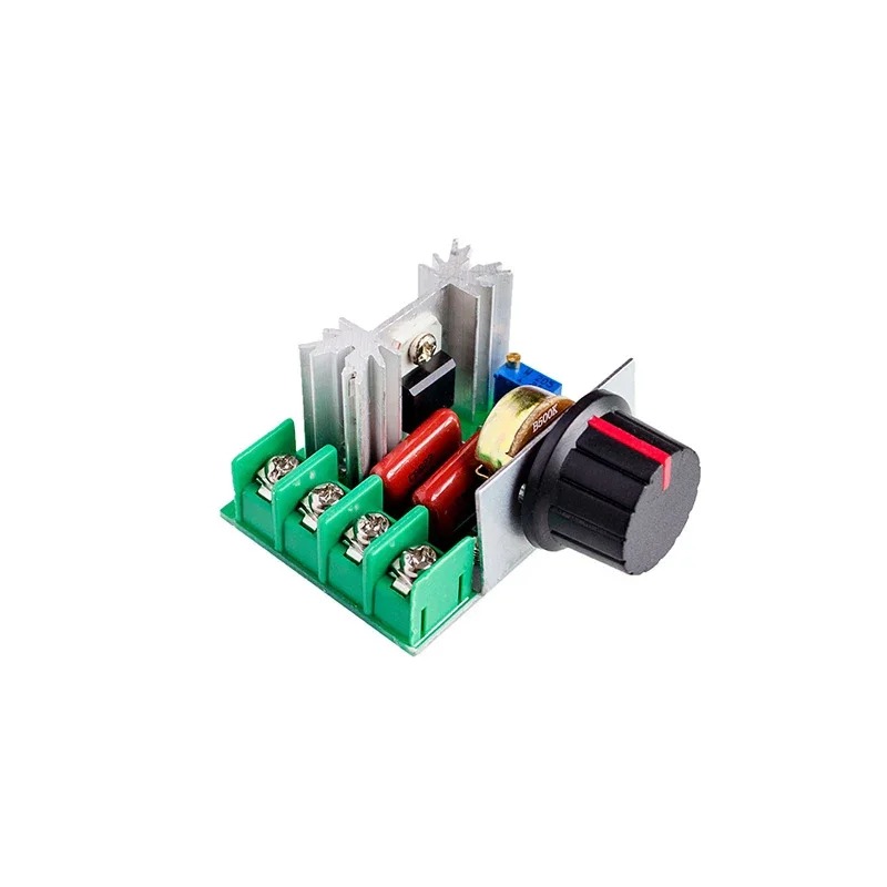 AC 220V 2000W SCR Voltage Regulator LED Dimming Dimmers 2000W High Power Motor Speed Controller Governor Module W/ Potentiometer