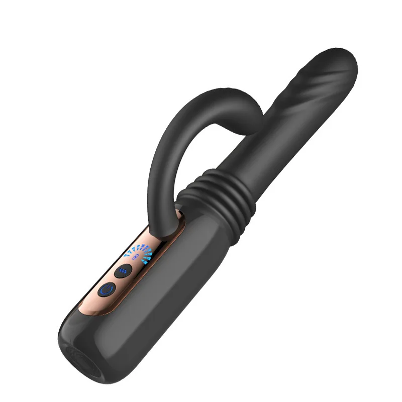 Automatic Telescopic Double Head Vibrator for Women G-Spot Clitoral Stimulation Female Masturbator Teledildonics Sex Machine