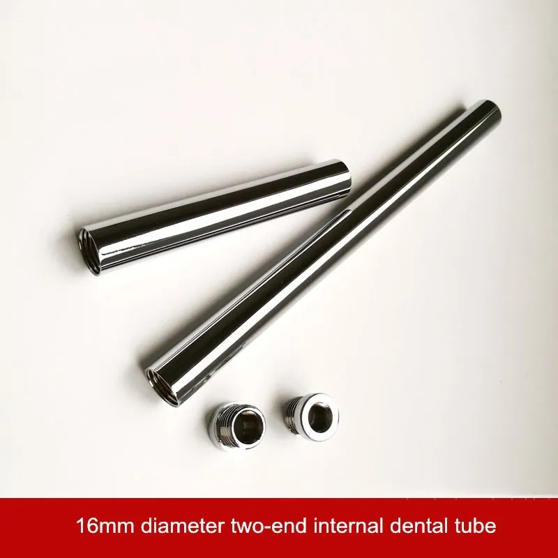Dia 16mm 110/210/510mm M10 Female  Internal Thread Metal Hollow Iron Pipe Straight Tube Lighting Fittings for Table/Floor Lamp