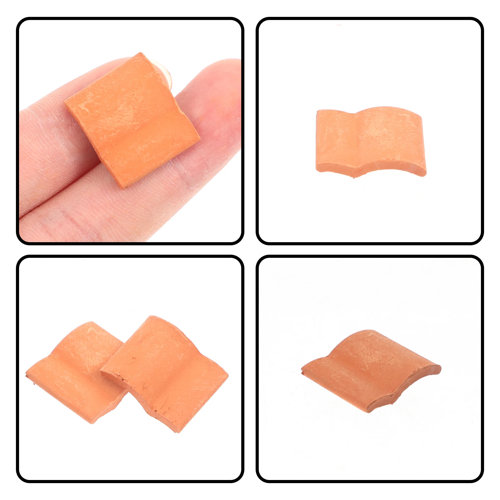 

Fake Brick Simulated Miniature Roof Tiles Toy Room Child Small Bricks for Garden