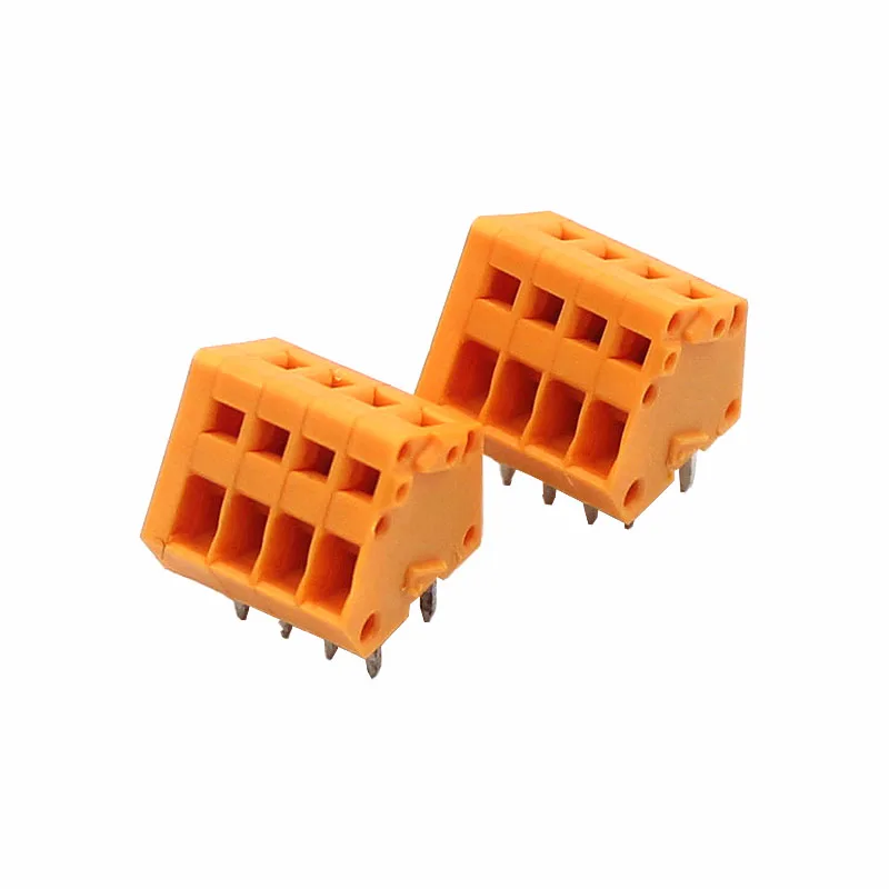 

25/50PCS 2.54MM SPRING TERMINAL BLOCK SCREWLESS PRESS BUTTON TYPE WJ213B