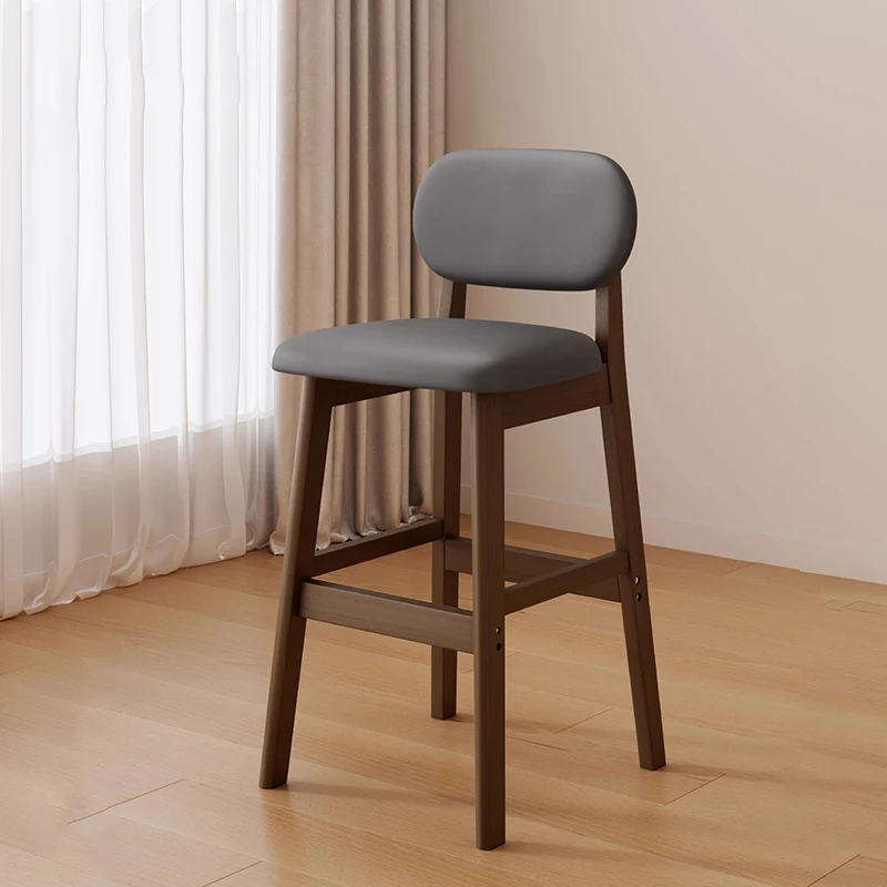 

Nordic Elegant Bar Chair Banquetas Decoration High Stool With Backrest Bar Chair Interior Taburetes Para Barra Nordic Furniture