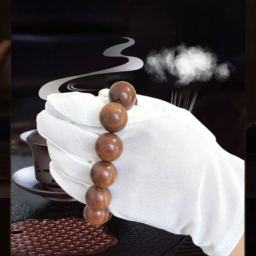 Comfortable Suede Polishing Gloves For Collectibles Care Breathable Fabric Hand Protection For Antique Jewelry Works