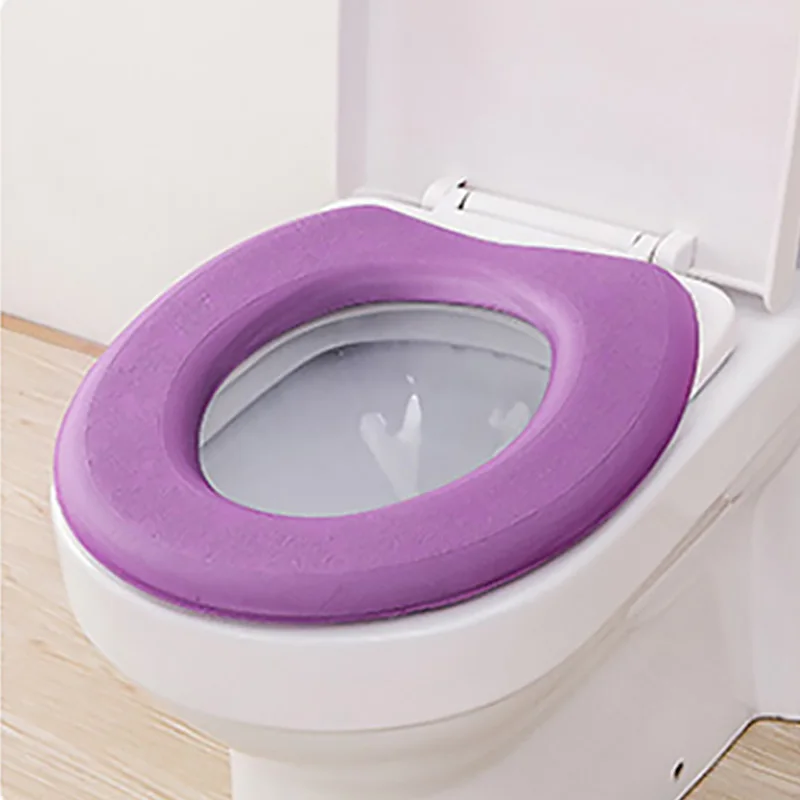 Waterpoof Toilet Seat Mat Soft EVA Reusable Toilet Lid Cover Closestool Protector O-shape Toilet Cushion Pad Bathroom Decor