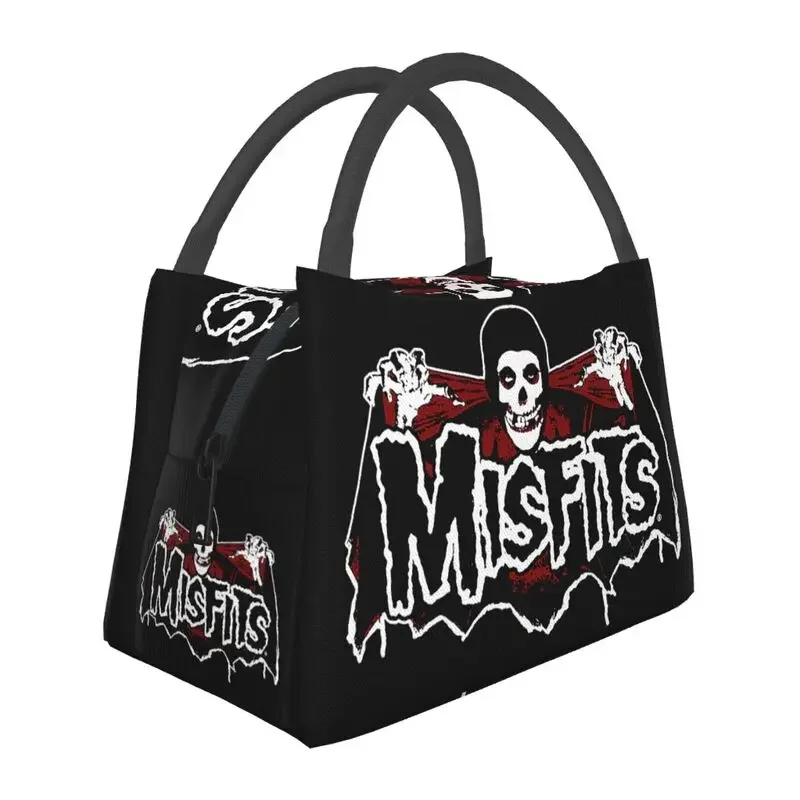 Punk Rock Band Misfits Insulated Lunch Bag for School Office Leakproof Cooler Thermal Bento Box Women