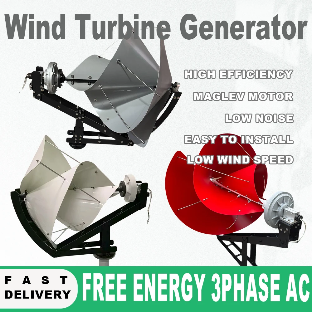 Wind Turbine Generator with Inverter and Hybrid MPPT Charge Controller Windmill Power System Homeuse 10kW 25000W 48V 230V 3Phase