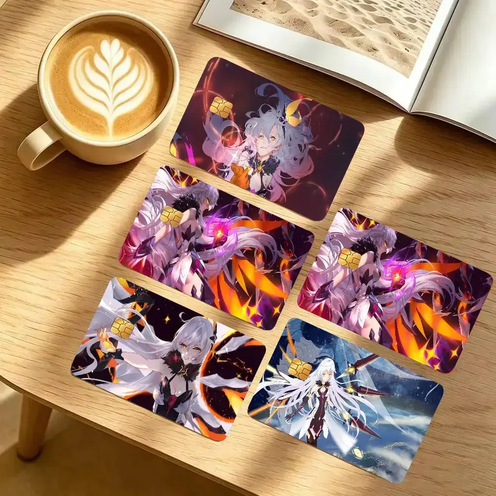 Herrscher Of The Void Animated H-Honkai Impact 3rd Card Sticker Cartoon Art Credit Card Skin Anti Scratch Bank Debit Card Decal