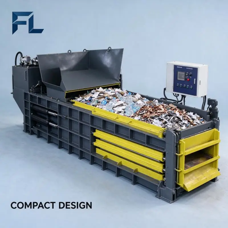 Hydraulic Baler Multi Material Baling Press Machine Stable Hydraulic Power for Paper Plastic Textile Recycling