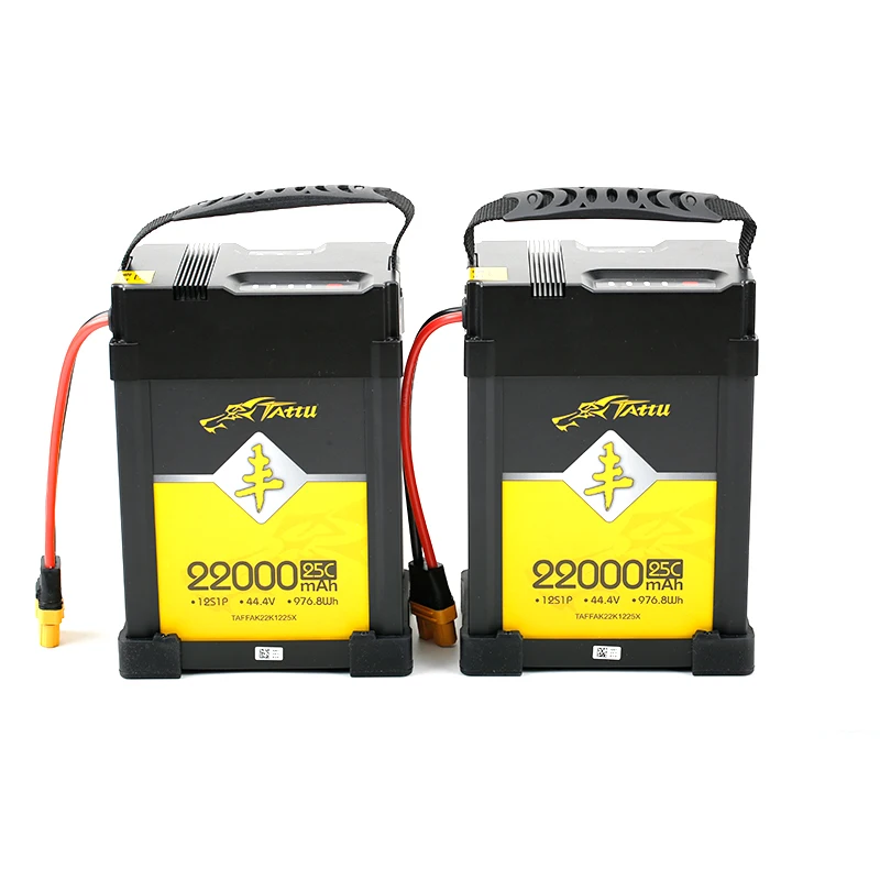 TATTU 44.4V 22000mAh 25C 12S Lithium Polymer Rechargeable Battery lipo battery for DIY RC Drone UAV model