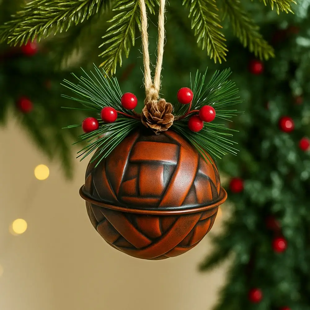 

Bowknot Christmas Bell Decorations Pinecone Red Berry Decorative Christmas Tree Hanging Bell Retro Hanging Sled Bells Gifts