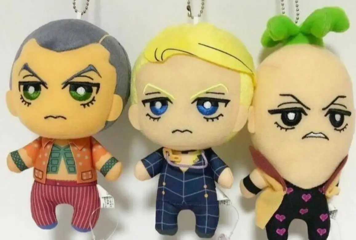 NEW JoJos Bizarre Adventure Part 5 Tomonui Plush Doll Prosciutto Formaggio Ghiaccio Illuso Melone 6pcs