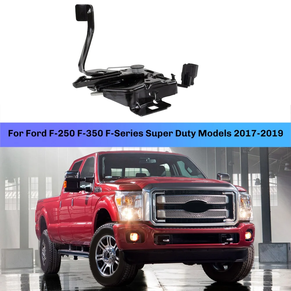 For Ford F-250 F-350 F-Series Super Duty Models 2017-2019 Car Hood Latch Assembly W/ Anti Theft Sensor HC3Z-16700-B