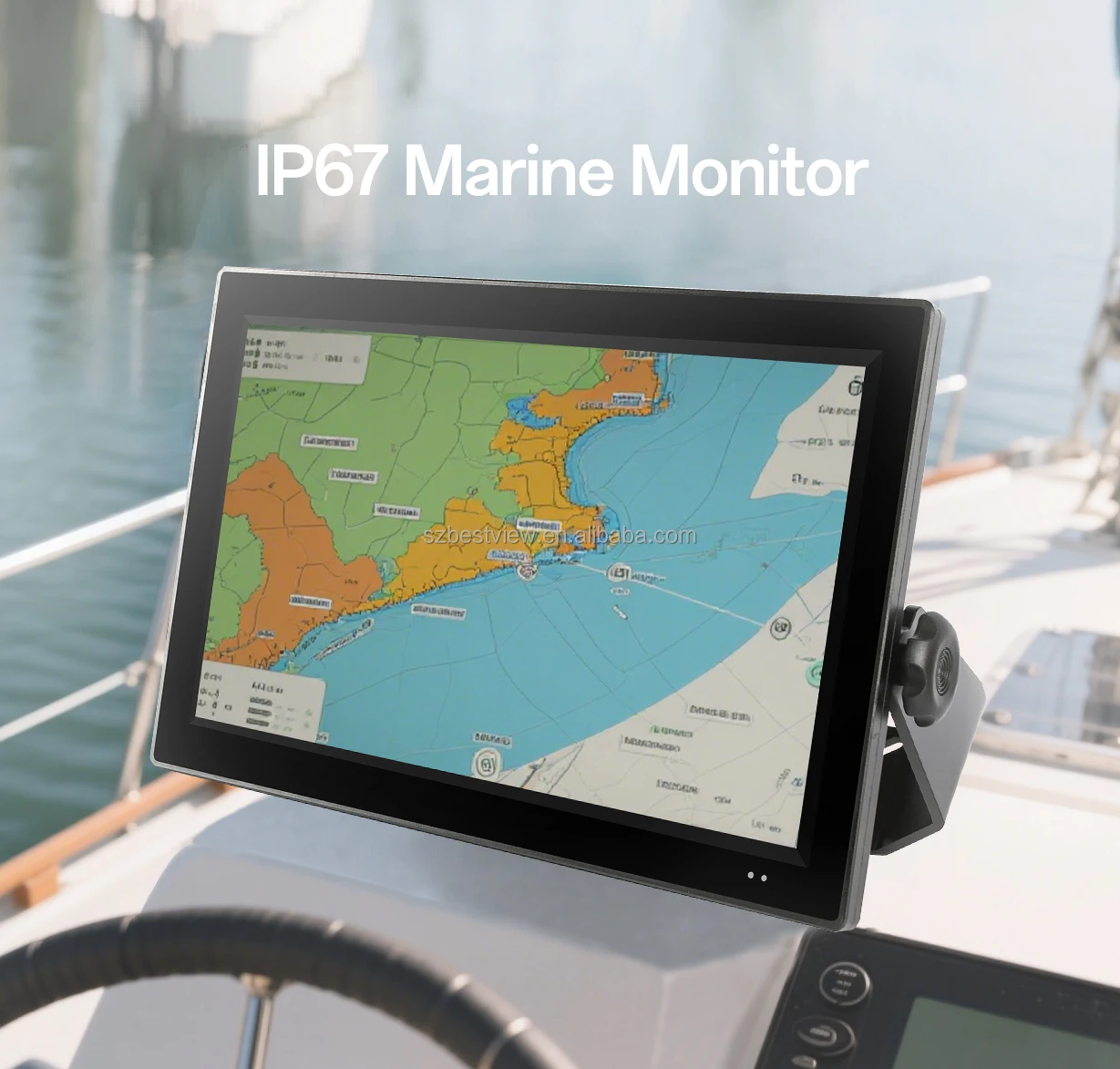 15.6 18.5 Inch Marine/Yachts Displays 1500Nits Outdoor Ag+glass Binding Ip67 Waterproof Industrial Touch Screen Monitor