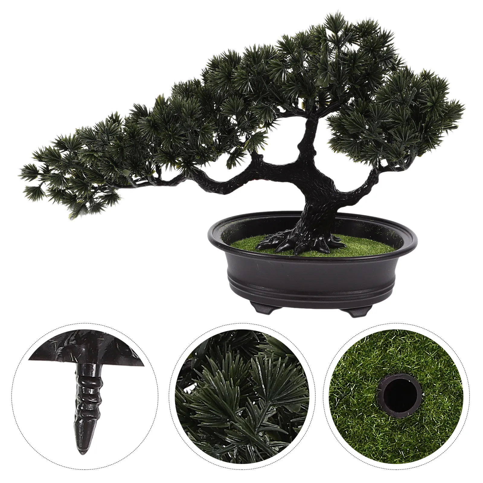 Mini Bonsai Zen Garden - Artificial Pine Bonsai Tree Lifelike Mini