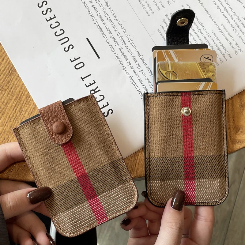 

Fashion Leather Women’s Card Bag Canvas Coin Purse Slim Credit Card Holder Wallet For Men and Women ID Card Pocket