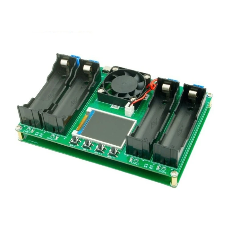 

Professional Capacity Tester Module with 4 Channel Internal Resistance Meter 4 Charging 4 Discharging with Cooling Fan