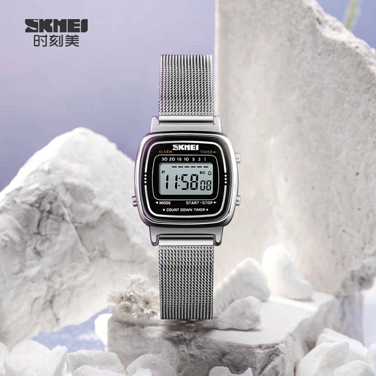 

SKMEI модные спортивные часы для женщин, цифровые часы с маленьким циферблатом, лучшие бренды, роскошные водонепроницаемые женские часы с 3 барами, Relogio Feminino