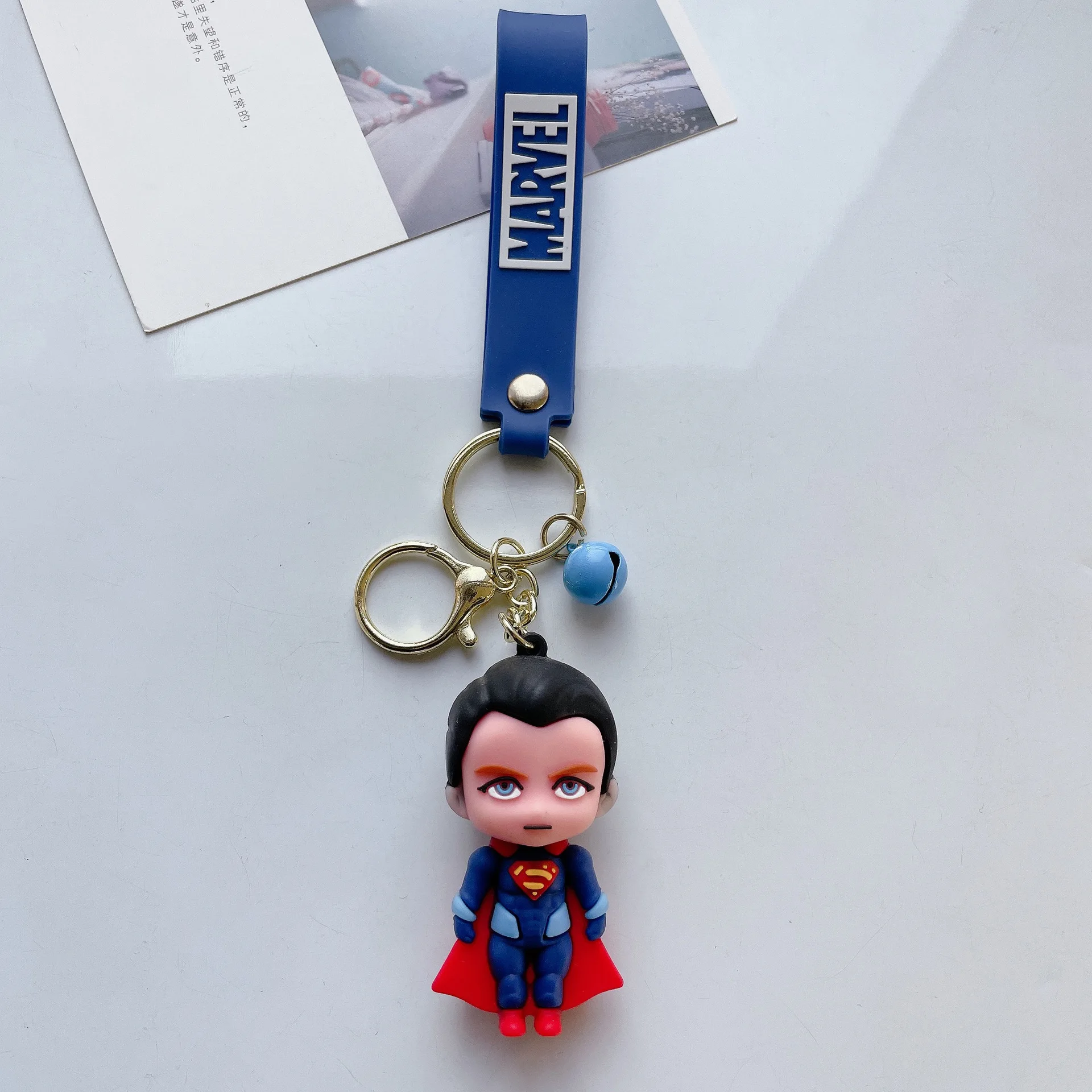 Marvel The Avengers Figure Keychain Spider Man Captain America Model Toys Car Bag Backpack Accessories for Birthday Gift